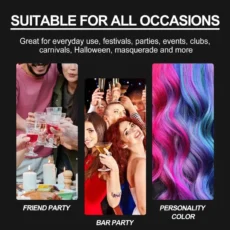 Instant Hair Dye Temporary Instant Hair Coloring Natural Matte Hair Coloring Shampoo Disposable Styling for Cosplay Party - Image 3