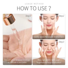 LAIKOU Serum Japan Sakura Essence Moisturizing Hyaluronic Acid Pure 24K Gold Brightening Vitamin C Face Serum Care Skin - Image 3