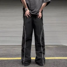 Oversized Black Sweatpants Men Side Stripe Basic Cargo Pants Lady Y2K Streetwear Baggy Jogger Men Women Casual Korean Fashion - Image 6