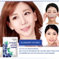 6 PCS Skin Care Natural Fruit Plant Facial Mask Moisturizing Oil-Control Blueberry Cucumber Pomegranate Fruit Aloe Sheet Face Mask - Image 2