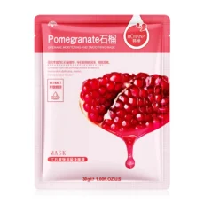 6 PCS Skin Care Natural Fruit Plant Facial Mask Moisturizing Oil-Control Blueberry Cucumber Pomegranate Fruit Aloe Sheet Face Mask - Image 6