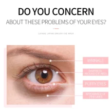 LAIKOU Cherry Blossoms Collagen Eye Mask Moisturizing Gel Eye Patches Remove Dark Circles Anti Age Bag Eye Wrinkle Skin Care - Image 2
