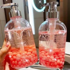 Long Lasting White Peach Oolong Amino Acid Pearl Shower Gel Refreshing Whitening Moisturizing Bleaching Body Lotion Women 500ML - Image 3
