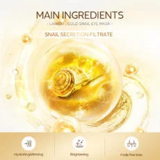 LAIKOU Golden Snail Eye Mask 50 pieces, eye care, moisturizing, moisturizing and nourishing eye mask - Image 3