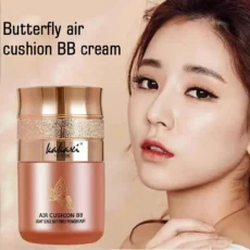 Butterfly Puff Air Cushion BB Cream Natural Concealer Face Base Makeup Breathable Whitening Moisturizing Oil Control CC Cream - Image 5