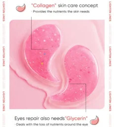 Rose Deep Moisturizing Eye Patches Reduce Wrinkles Puffiness Bright Eye Skincare Eye Mask Eye Patch Beauty Skin Care Products - Image 2