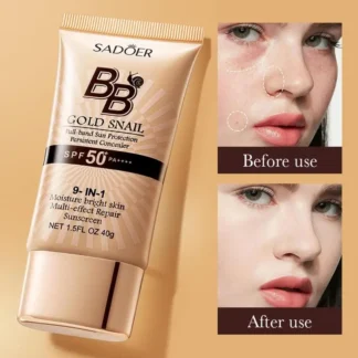 BB Cream SPF50 Gold Snail Sunscreen Whitening Foundation Mild Concealer Lightweight BB Cream Moisturizing Long Lasting Cream