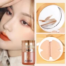 Butterfly Puff Air Cushion BB Cream Natural Concealer Face Base Makeup Breathable Whitening Moisturizing Oil Control CC Cream - Image 2