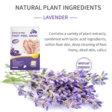 10 Pairs Lavender & VC Foot Peeling Mask Exfoliating Heels Calluses Remove Foot Patches Dead Skin Remover Pedicure Socks Foot Care - Image 3