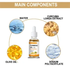Whitening Freckles Serum Oil Turmeric Remove Dark Spots Melasma Lighten Melanin Anti-aging Improve Dull Face Brighten Skin Care - Image 5