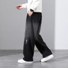 Large size M-8XL sweatpants for men loose leg pants, Korean version trendy casual pants - Image 2