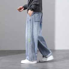 Large size M-8XL sweatpants for men loose leg pants, Korean version trendy casual pants - Image 4