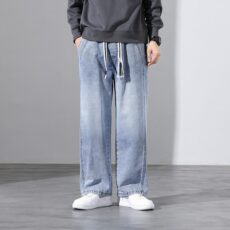 Large size M-8XL sweatpants for men loose leg pants, Korean version trendy casual pants - Image 3