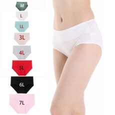 3 Pcs M-7XL women's mid-waist underwear RC modal cotton widened extra large size 250 catties 300 catties - Image 5