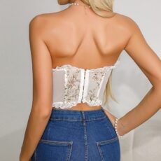 French New Sweet Bra with Lace and Lace Embroidery, Sexy Fishbone Bra, Pure Desire, Beautiful Back, Slim Fit, Button Top - Image 5