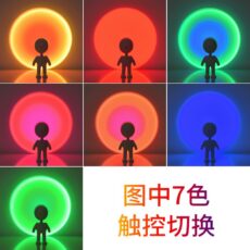 Popular sunset light robot astronaut atmosphere light rainbow sunset light small night light - Image 4