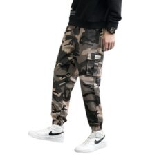 Camouflage work pants for men, trendy ankle binding, 9-inch long men's pants, plus size, chubby, loose, autumn and winter men's casual pants - Image 5