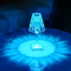 Crystal lamp, Italian bedside lamp, bedroom night light, charging creative LED ambient light, diamond lamp, decorative desk lamp - Image 2