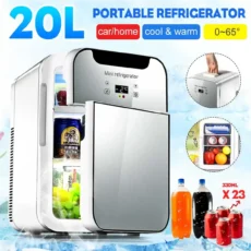 20L Car Refrigerator Freeze Heating Dual Use Fridge Fruit Storage Car Home Picnic Refrigeration Heating Large Capacity - Image 2