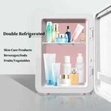 2 Pcs X 6L Car Mini Fridge Beauty Cosmetics Mask Makeup Skincare Refrigerator DC 12V / AC 220V Heated Cooling Dormitory Refrigerator - Image 4