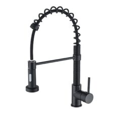 Full copper spring faucet, pull-out kitchen faucet, stretchable hot and cold mixed water faucet, stretchable brushed sink faucet - Image 5