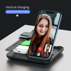 2 Pcs 3-in-1 Mobile Universal Wireless Charging Colorful Atmosphere Light 15W Fast Charging Wireless Charger - Image 3