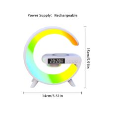 2 Pcs G63 Wireless Bluetooth Speaker Connection Atmosphere Light Wireless Charging Timer Night Light Bluetooth Speaker Wireless Speaker - Image 4