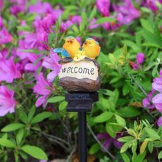 Solar resin floor lamp, outdoor courtyard animal, bird statue, lawn lamp, decorative garden lamp - Image 4