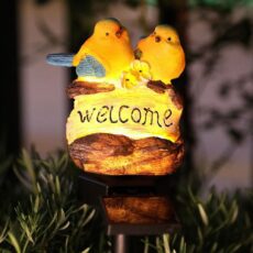 Solar resin floor lamp, outdoor courtyard animal, bird statue, lawn lamp, decorative garden lamp - Image 2