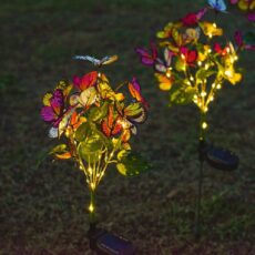 New solar simulation butterfly LED ground plug light outdoor courtyard lawn light garden decoration atmosphere light - Image 2