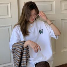 2025 summer new Korean version loose letter printed short sleeved t-shirt for female students trendy round neck top - Image 3