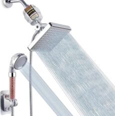 American style concealed shower head shower set socket extension rod bracket stainless steel handheld shower head set - Image 3