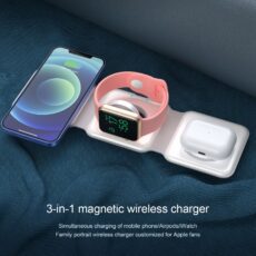 2 Pcs Mini 3-in-1 wireless charging 15W fast charging suitable for watches 4th generation wireless magnetic suction 8th generation headphones - Image 4