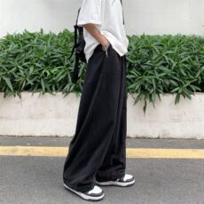 Spring and Autumn New Korean Edition Large Straight Tube Loose Wide Leg Pants Casual Pants Men and Women - Image 2