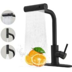 Kitchen faucet, hot and cold water washing, vegetable basin sink, splash proof, retractable stainless steel faucet - Image 2