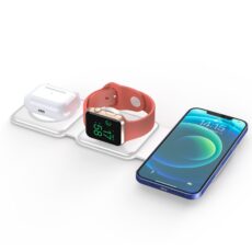 2 Pcs Mini 3-in-1 wireless charging 15W fast charging suitable for watches 4th generation wireless magnetic suction 8th generation headphones - Image 5