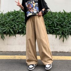 Spring and Autumn New Korean Edition Large Straight Tube Loose Wide Leg Pants Casual Pants Men and Women - Image 5