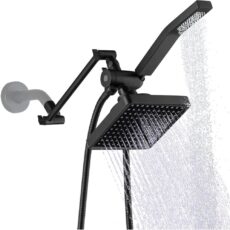 American style concealed shower head shower set socket extension rod bracket stainless steel handheld shower head set - Image 4