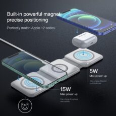 2 Pcs Mini 3-in-1 wireless charging 15W fast charging suitable for watches 4th generation wireless magnetic suction 8th generation headphones - Image 2