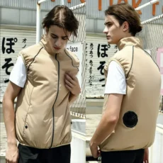 Summer Sport Fan Air Condition Cool Man Woman Travel Ultralight Brand Outdoor Vest Clothes Jacket Sun Windbreaker Fishing Worker - Image 4