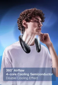 New Neck Air Conditioner Portable Neck Fan Rechargeable Semiconductor Cooling Bladeless Fan Outdoor Personal Fan Wearable Cooler - Image 6