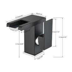 Senlesen Brass LED Waterfall Bathroom Basin Faucet Hydroelectric Power Generation Color Change Hot Cold Crane Sink Mixer Tap - Image 6