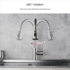 Kitchen Faucets 304 stainless steel Pull Out Kitchen Sink Water Tap Deck Mounted Mixer Stream Sprayer Head Hot Cold Taps - Image 5