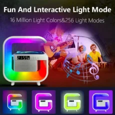 Multifunction Wireless Charger Stand Bluetooth 5.0 Speaker FM TF RGB Night Light Fast Charging Station for iPhone Samsung Xiaomi - Image 3