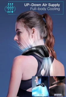 New Neck Air Conditioner Portable Neck Fan Rechargeable Semiconductor Cooling Bladeless Fan Outdoor Personal Fan Wearable Cooler - Image 5