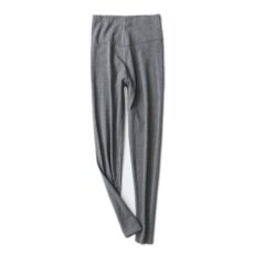 Women's solid color cotton autumn pants, women's single piece thin warm pants, high waisted underwear, slim fit cotton wool pants, elastic thread pants - Image 5