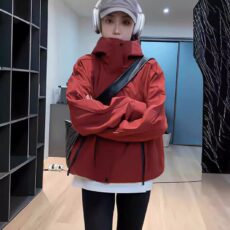 2025 Heavy Industry 3D Cutting Black Hooded Stormtrooper Short Coat for Women Spring and Autumn New Outdoor Windproof - Image 2