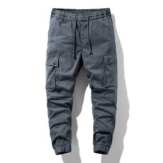 Work pants men’s autumn and winter new Korean version men’s casual pants solid color cotton slim fit youth collection pants trend - Image 3