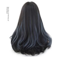 Highlighted women's wig long curly hair big wave wig synthetic hair set - Image 2