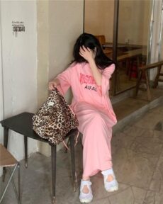 Summer Korean plus size women's casual long dress, fat mm loose knee high T-shirt, long skirt, women's nightgown - Image 5